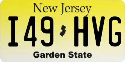 NJ license plate I49HVG