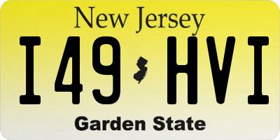 NJ license plate I49HVI