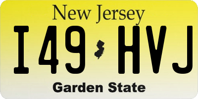 NJ license plate I49HVJ