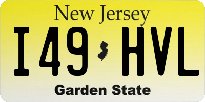 NJ license plate I49HVL