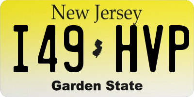 NJ license plate I49HVP