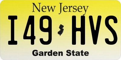 NJ license plate I49HVS