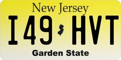 NJ license plate I49HVT
