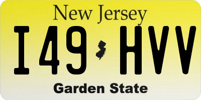 NJ license plate I49HVV