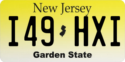 NJ license plate I49HXI