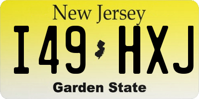 NJ license plate I49HXJ