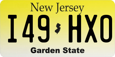 NJ license plate I49HXO