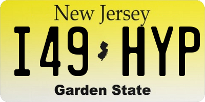 NJ license plate I49HYP