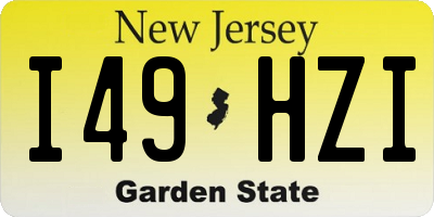 NJ license plate I49HZI