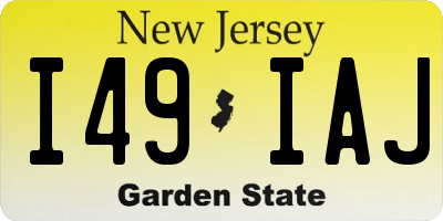 NJ license plate I49IAJ