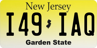NJ license plate I49IAQ