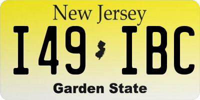 NJ license plate I49IBC