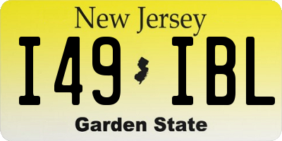 NJ license plate I49IBL