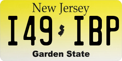 NJ license plate I49IBP
