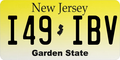 NJ license plate I49IBV