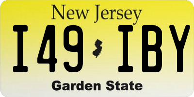 NJ license plate I49IBY