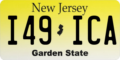 NJ license plate I49ICA