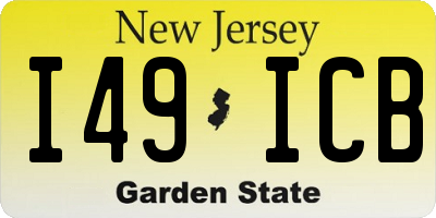 NJ license plate I49ICB