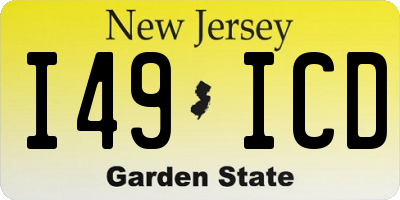 NJ license plate I49ICD