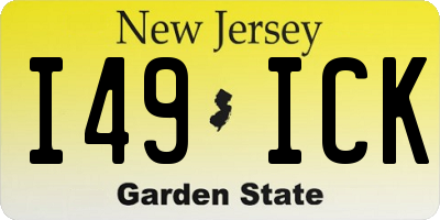 NJ license plate I49ICK
