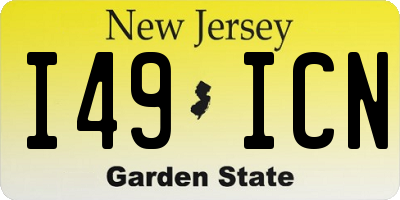 NJ license plate I49ICN