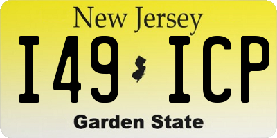 NJ license plate I49ICP