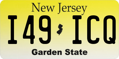 NJ license plate I49ICQ