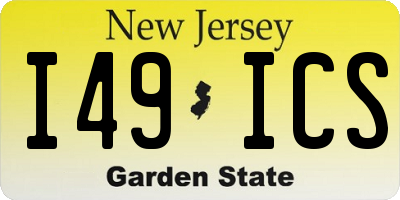 NJ license plate I49ICS