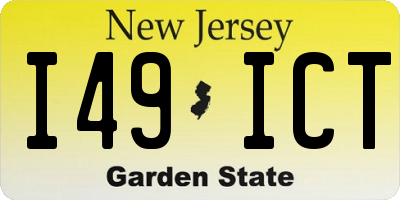 NJ license plate I49ICT