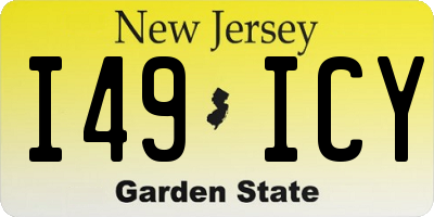 NJ license plate I49ICY