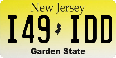 NJ license plate I49IDD