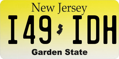 NJ license plate I49IDH