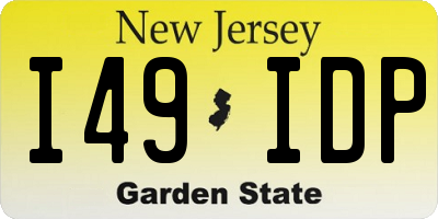 NJ license plate I49IDP