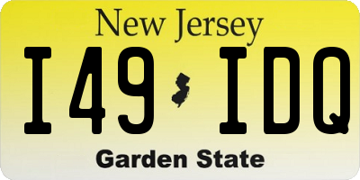 NJ license plate I49IDQ