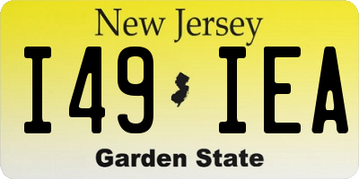 NJ license plate I49IEA
