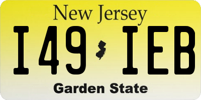 NJ license plate I49IEB