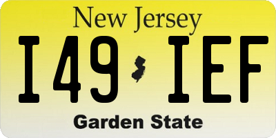 NJ license plate I49IEF