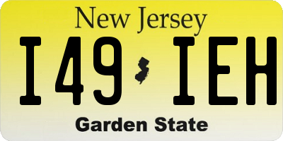 NJ license plate I49IEH