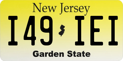 NJ license plate I49IEI