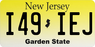 NJ license plate I49IEJ