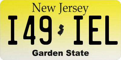 NJ license plate I49IEL