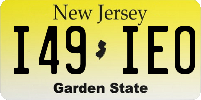 NJ license plate I49IEO
