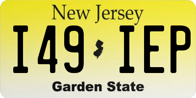 NJ license plate I49IEP