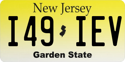 NJ license plate I49IEV