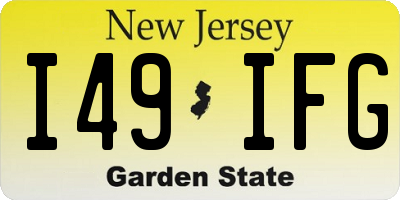 NJ license plate I49IFG