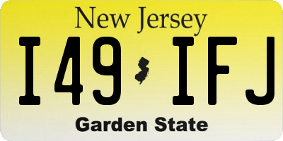 NJ license plate I49IFJ