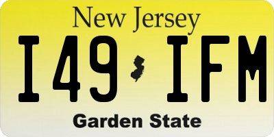 NJ license plate I49IFM