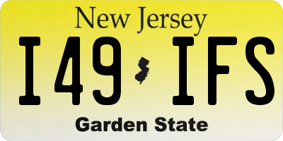NJ license plate I49IFS