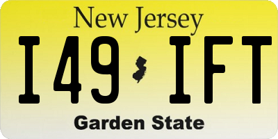 NJ license plate I49IFT