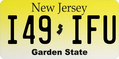 NJ license plate I49IFU